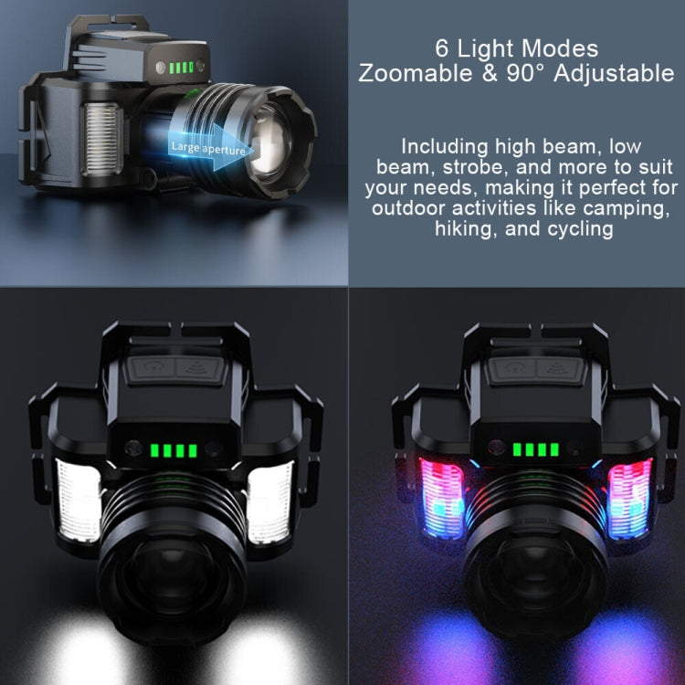 HL-03 Intelligent Induction Zoom Headlight Work Light(Black)