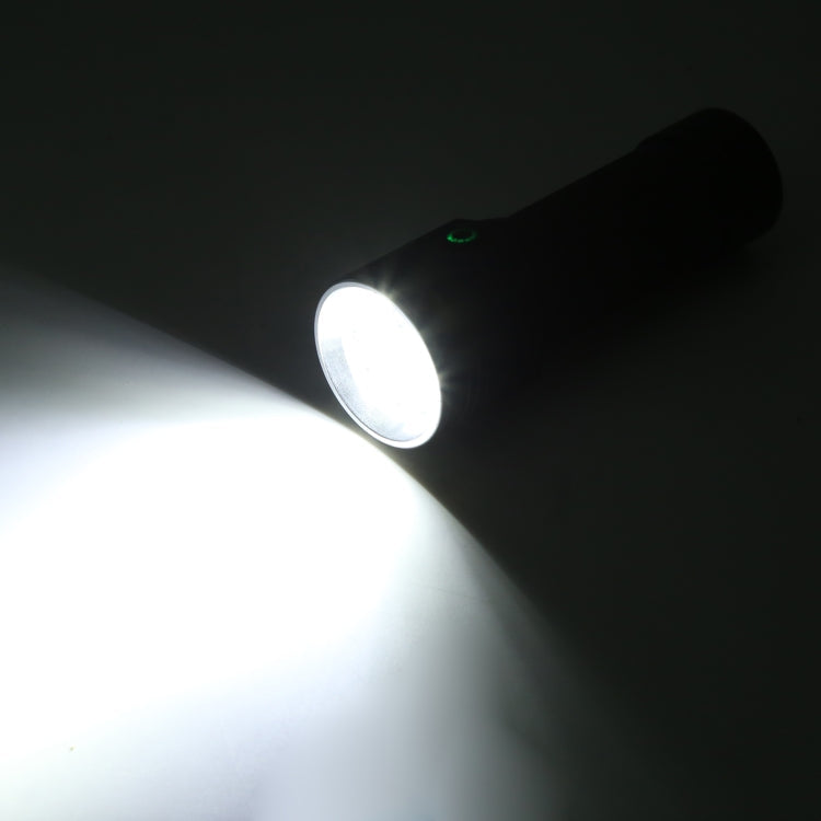 W5204 8 LEDs 3100LM High Brightness Rechargeable Flashlight(Black)