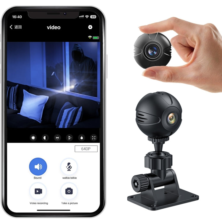 X3 Wireless Mini DV WiFi IP Camera, Support Night Vision / Motion Detection(Black)