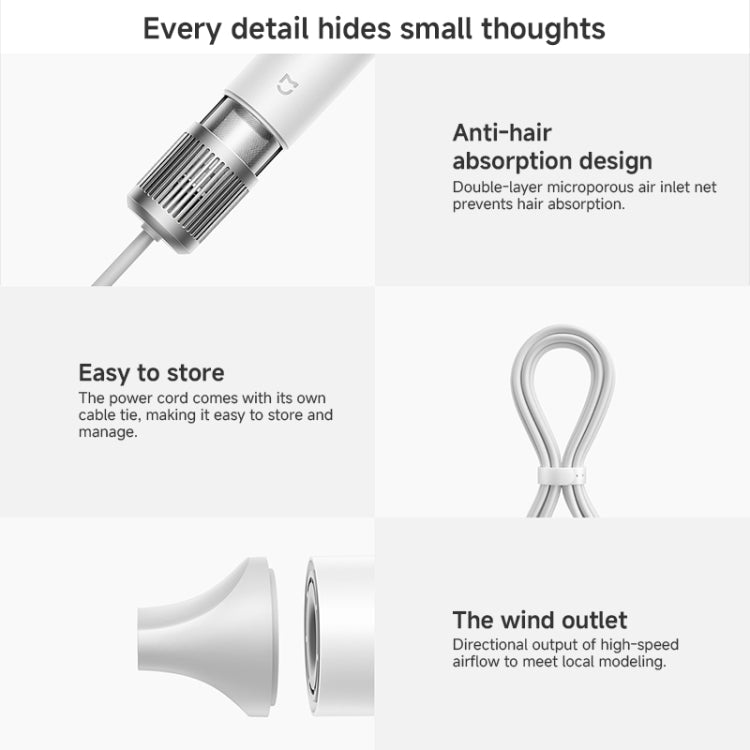 Xiaomi Mijia High Speed Hair Dryer H501,US Plug(White)