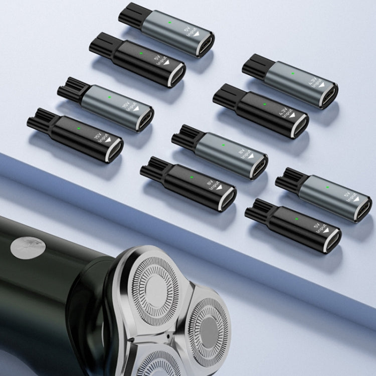 Shaver / Clipper Charging Adapter for Philips, Interface:Type-C to 5V Single Slot(Black)