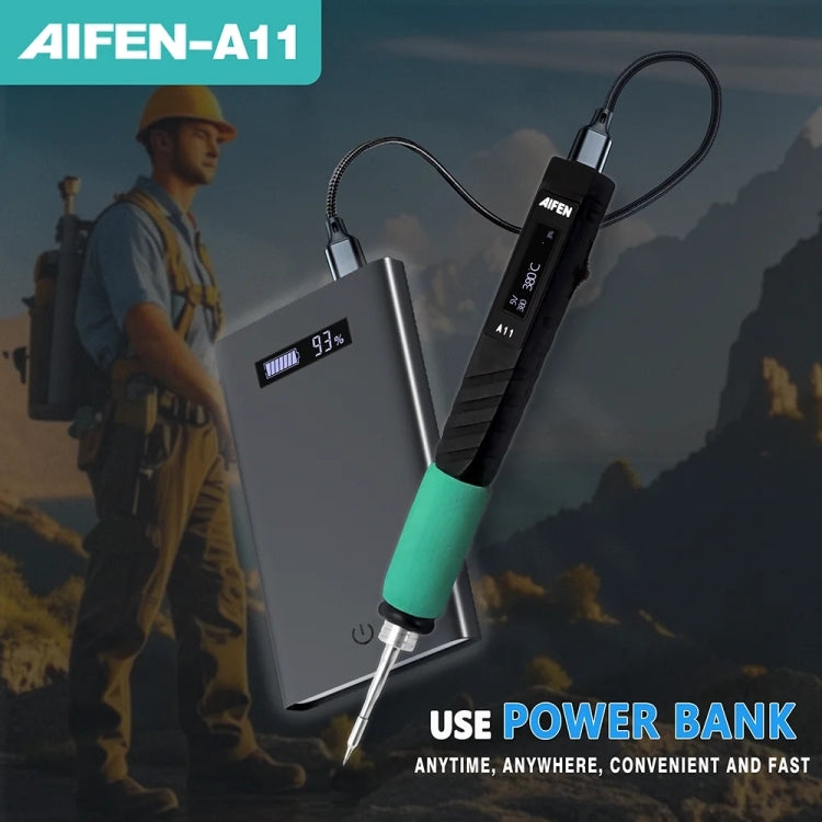 Aifen A11 Portable USB Charging Soldering Station with C210 Handle, US Plug