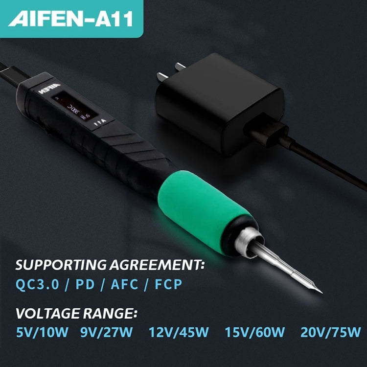 Aifen A11 Portable USB Charging Soldering Station with C210 Handle, US Plug