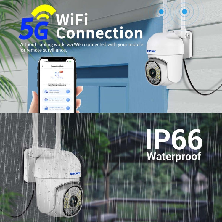 ESCAM PT305 2MP HD Motion Detection WiFi Intelligent Dual-light Source Camera(EU Plug)