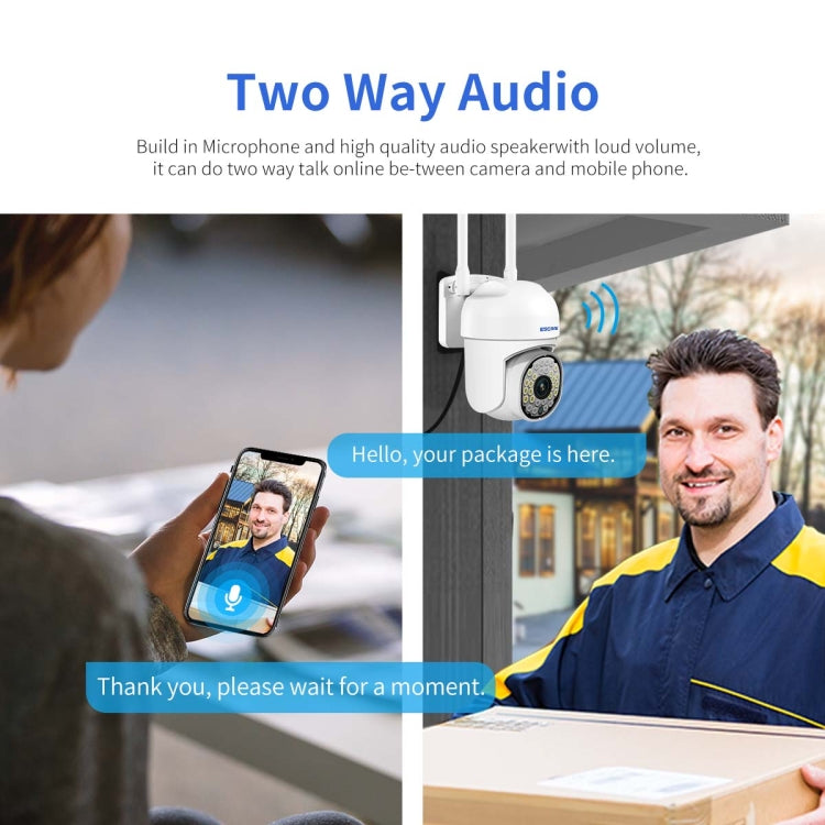 ESCAM PT305 2MP HD Motion Detection WiFi Intelligent Dual-light Source Camera(EU Plug)