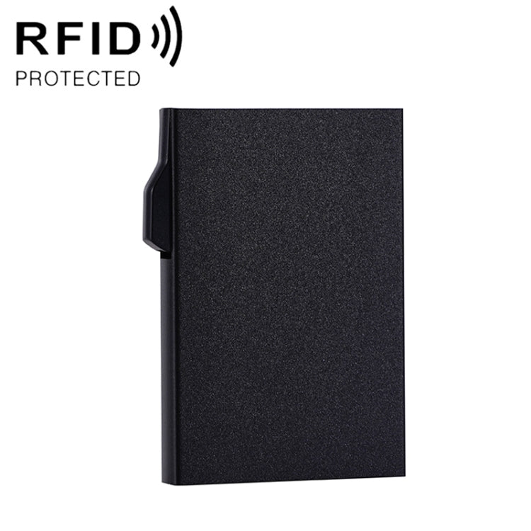 FY1901 RFID Anti-magnetic Aluminum Alloy Card Holder(Black)