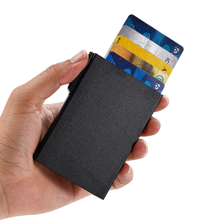 FY1901 RFID Anti-magnetic Aluminum Alloy Card Holder(Black)