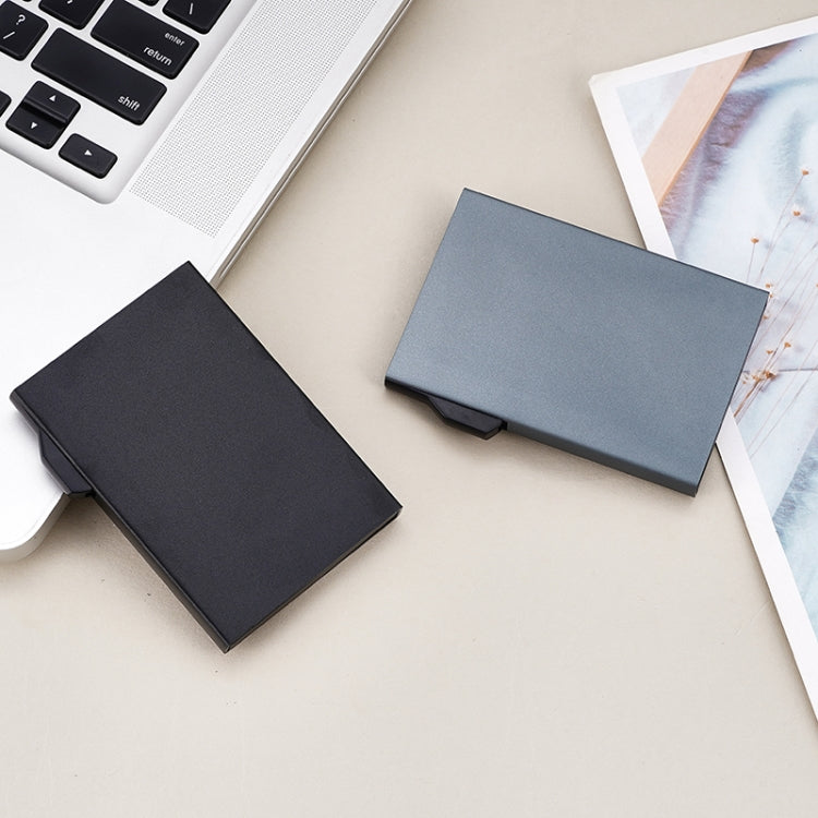FY1901 RFID Anti-magnetic Aluminum Alloy Card Holder(Black)