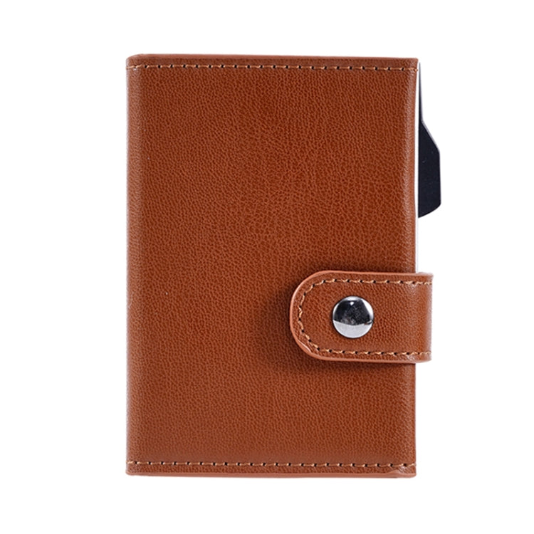 FY2401 RFID Anti-magnetic Triple Fold Crazy Horse Texture PU Card Bag(Brown)
