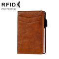 FY2402 RFID Anti-magnetic Crazy Horse Texture PU Card Bag(Brown)