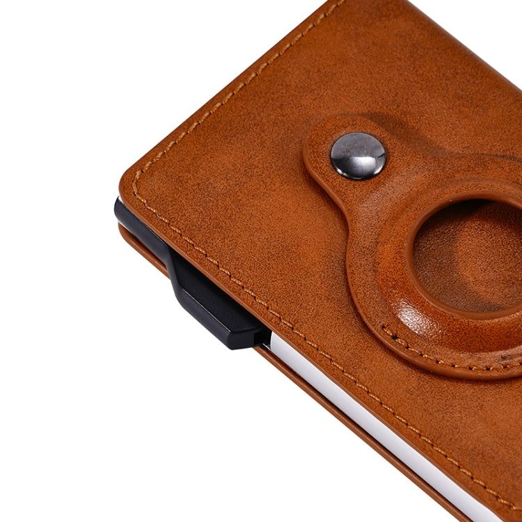 FY2402 RFID Anti-magnetic Crazy Horse Texture PU Card Bag(Brown)