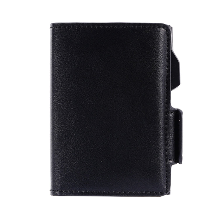 FY2403 RFID Anti-magnetic Crazy Horse Texture PU Dual Box Card Bag(Black)