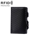 FY2404 RFID Anti-magnetic Double Ear Buckle PU Card Bag(Black)