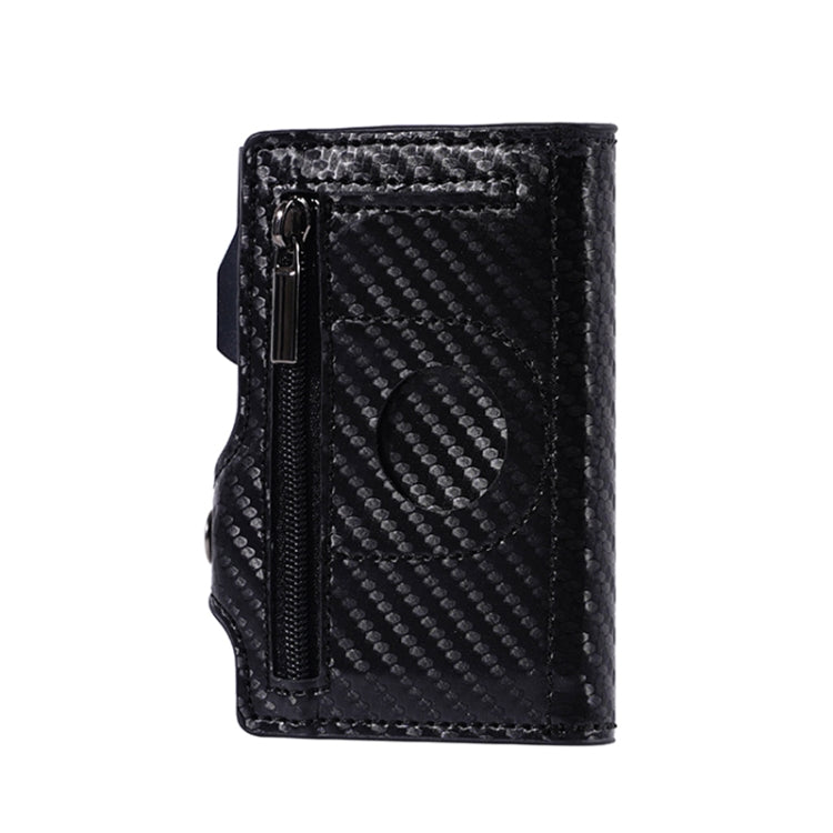 FY2404 RFID Anti-magnetic Double Ear Buckle PU Card Bag(Black)