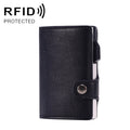 FY2405 RFID Anti-magnetic Crazy Horse Texture PU Card Bag(Black)