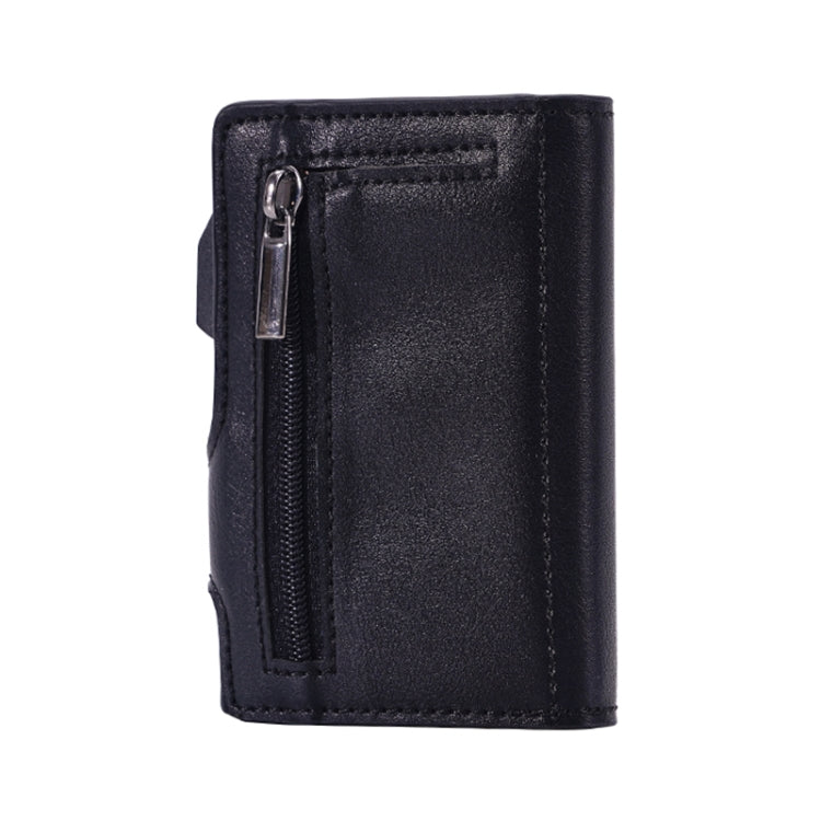 FY2405 RFID Anti-magnetic Crazy Horse Texture PU Card Bag(Black)