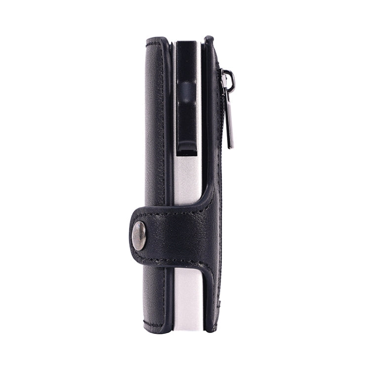 FY2405 RFID Anti-magnetic Crazy Horse Texture PU Card Bag(Black)