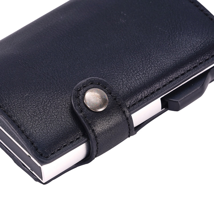FY2405 RFID Anti-magnetic Crazy Horse Texture PU Card Bag(Black)