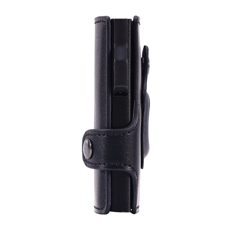 FY2405-B RFID Anti-magnetic Crazy Horse Texture PU Card Bag(Black)