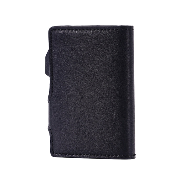 FY2405-C RFID Anti-magnetic Crazy Horse Texture PU Card Bag(Black)