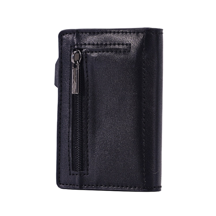 FY2406 RFID Anti-magnetic Crazy Horse Texture PU Card Bag(Black)