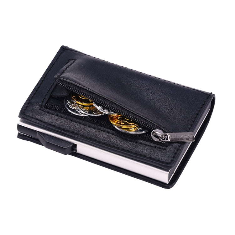 FY2406 RFID Anti-magnetic Crazy Horse Texture PU Card Bag(Black)