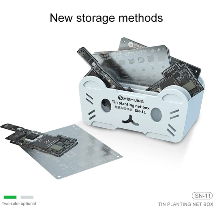 Mijing SN-11 Reballing Stencil Storage Box(Silver)