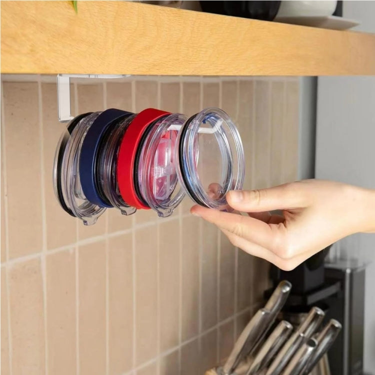 YX102 Acrylic Cup Lid Storage Rack(Transparent)