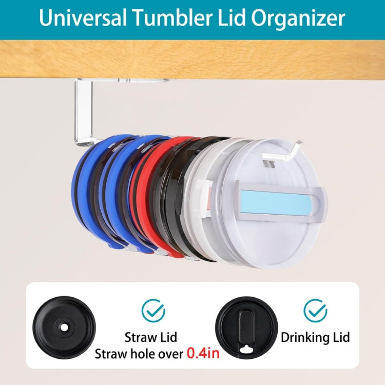 YX102 Acrylic Cup Lid Storage Rack(Transparent)
