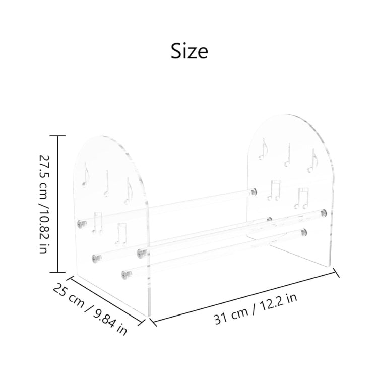 YX107 Acrylic Vinyl Record Display Stand(Transparent)