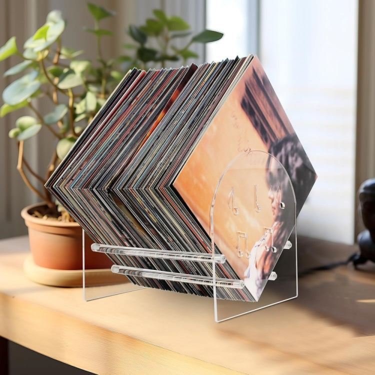 YX107 Acrylic Vinyl Record Display Stand(Transparent)