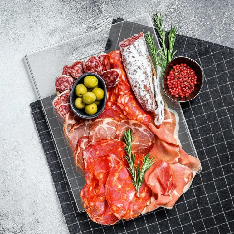 YX111 Acrylic Fruit Vegetable Cutting Board with Anti-slip Pad(Transparent)