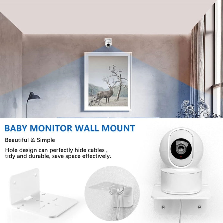 YX112 3pcs Acrylic Small Wall Mount(White)