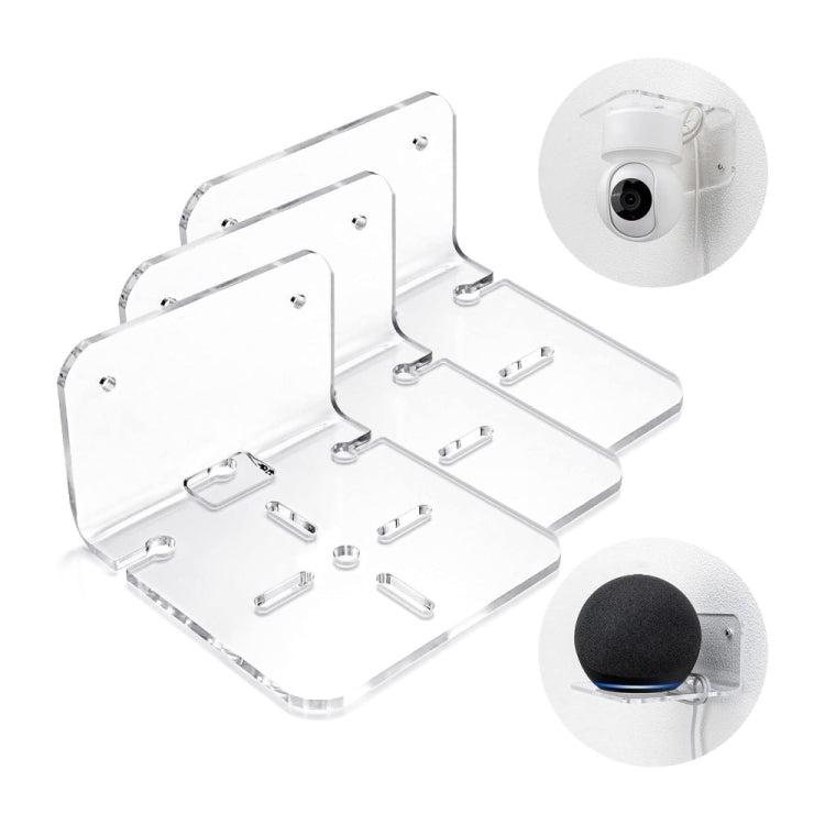 YX112 3pcs Acrylic Small Wall Mount(Transparent)