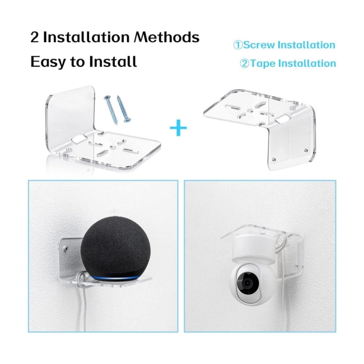 YX112 3pcs Acrylic Small Wall Mount(Transparent)