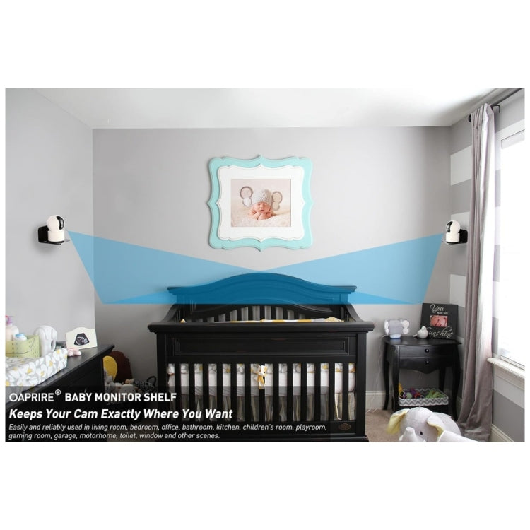 YX113 3pcs Acrylic Small Wall Mount(Black)