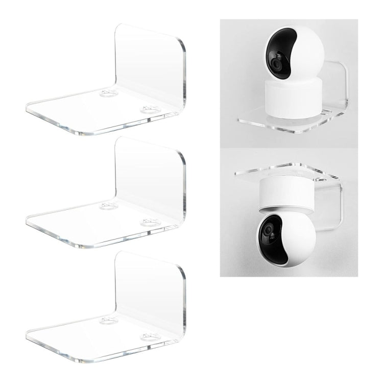 YX113 3pcs Acrylic Small Wall Mount(Transparent)