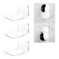 YX113 3pcs Acrylic Small Wall Mount(Transparent)