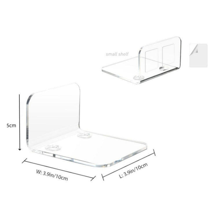 YX113 3pcs Acrylic Small Wall Mount(Transparent)