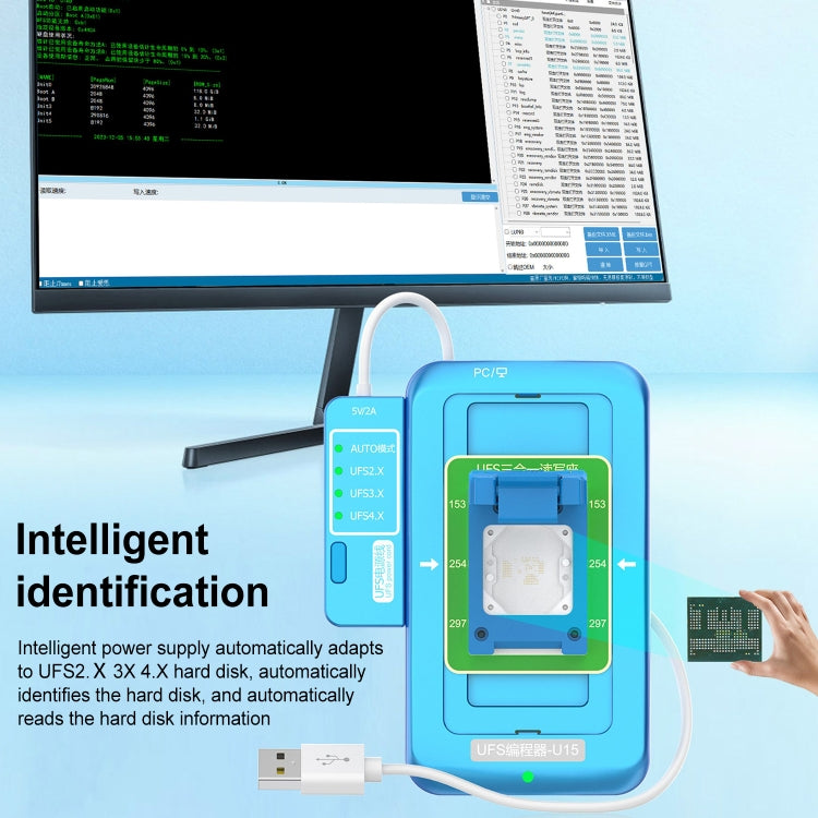 JCID UFS Programmer-U15 Box for Adaptation UFS Nand Flash Read & Write Expansion Repair