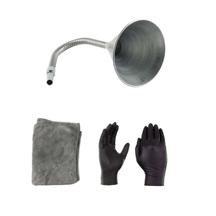 Car / Motorcycle / Yacht Steel Elbow Universal Refueling Funnel with Filter(Silver)