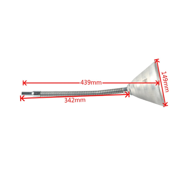 Car / Motorcycle / Yacht Steel Elbow Universal Refueling Funnel with Filter(Silver)