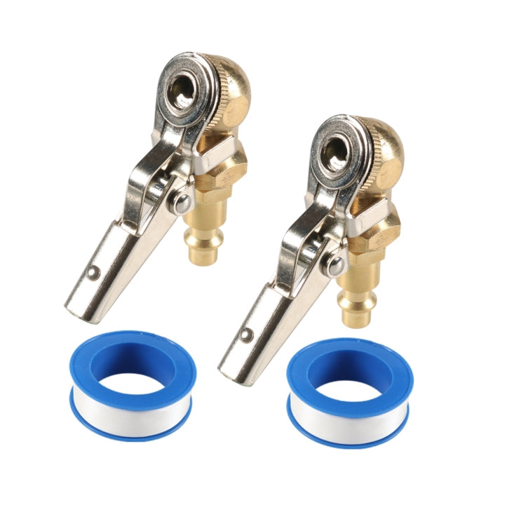 2pcs / Set Car 1/4NPT Brass American Style Pneumatic Chuck(Yellow)