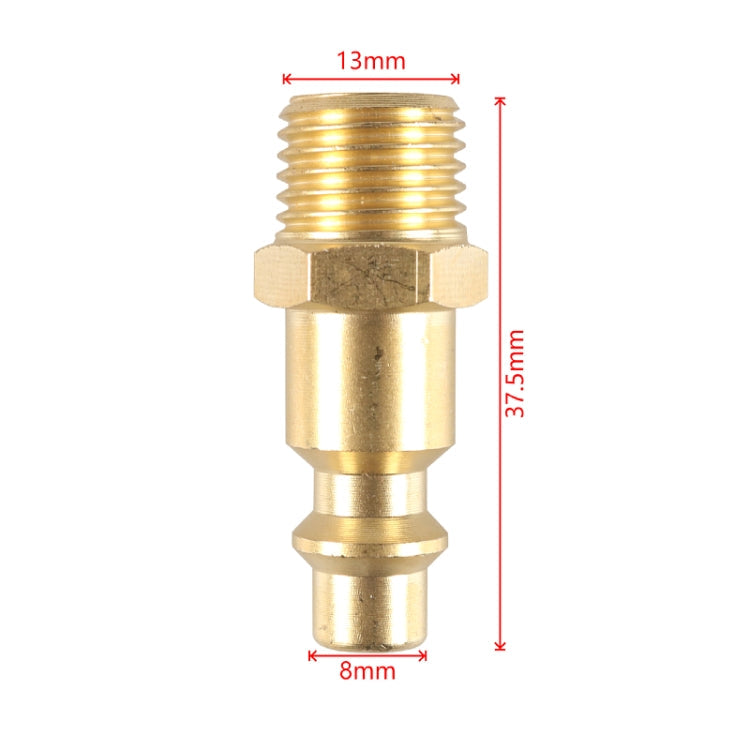 2pcs / Set Car 1/4NPT Brass American Style Pneumatic Chuck(Yellow)