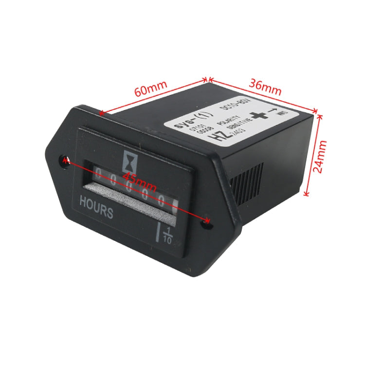 Generator / Boat / Off-road Vehicle DC10-80V Industrial Timer with Screws(Black)