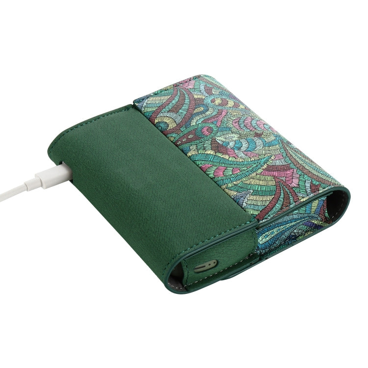 For IQOS ILUMA Electronic Cigarette Square Contrast Color Storage Bag(Green)