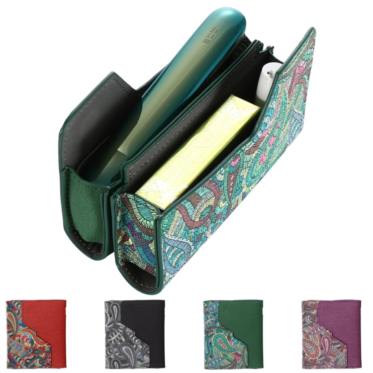For IQOS ILUMA Electronic Cigarette Square Contrast Color Storage Bag(Green)