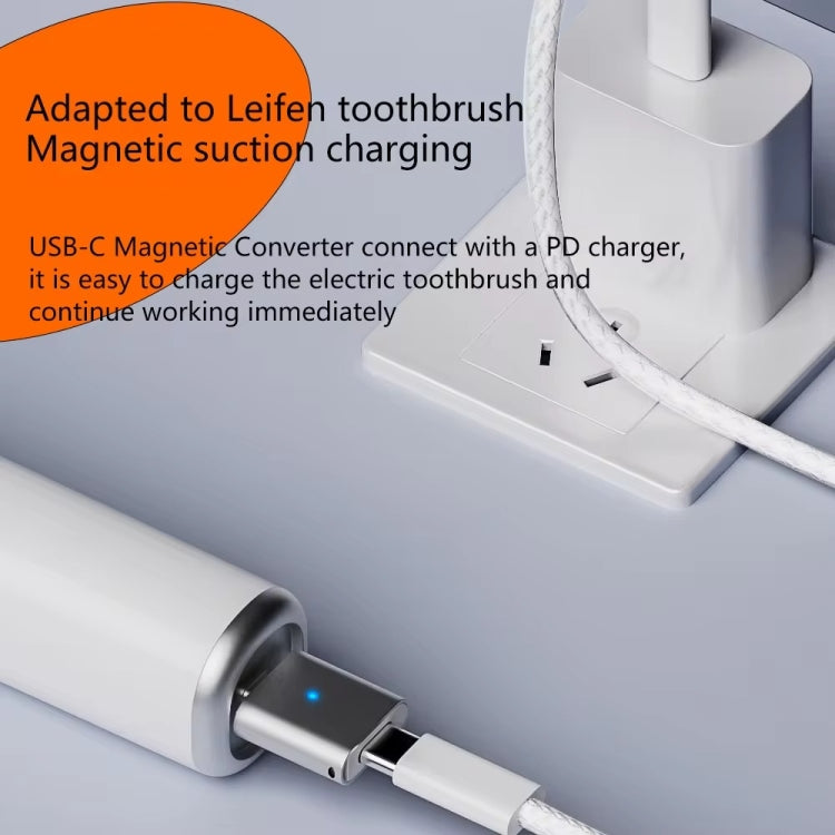 For Laifen Electric Toothbrush Magnetic Charging Adapter(8 Pin Female to Side Bend)