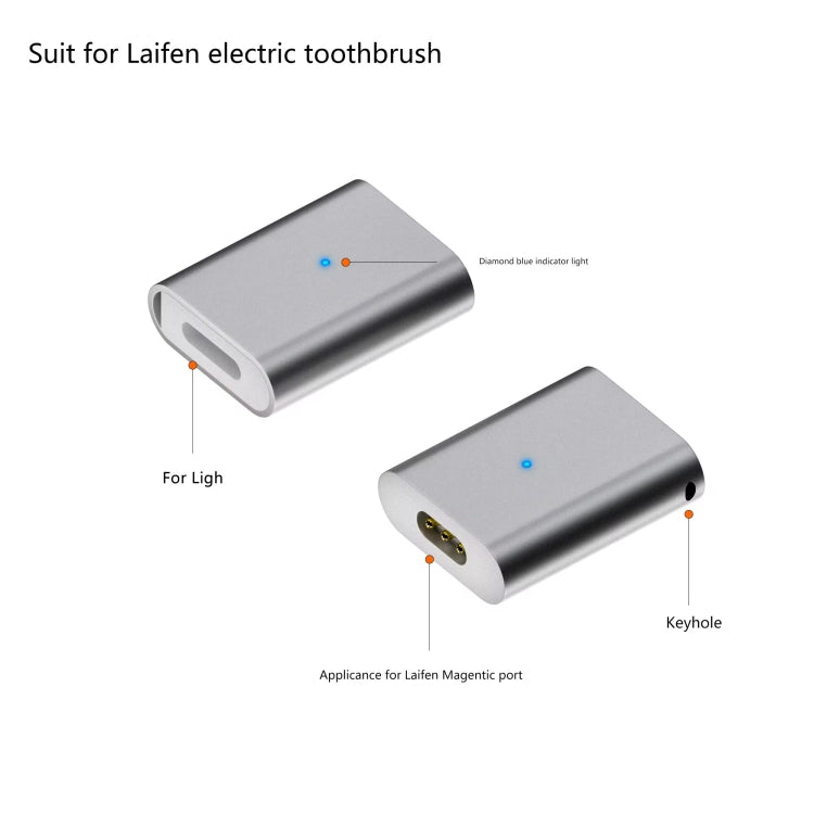 For Laifen Electric Toothbrush Magnetic Charging Adapter(8 Pin Female to Straight Head)