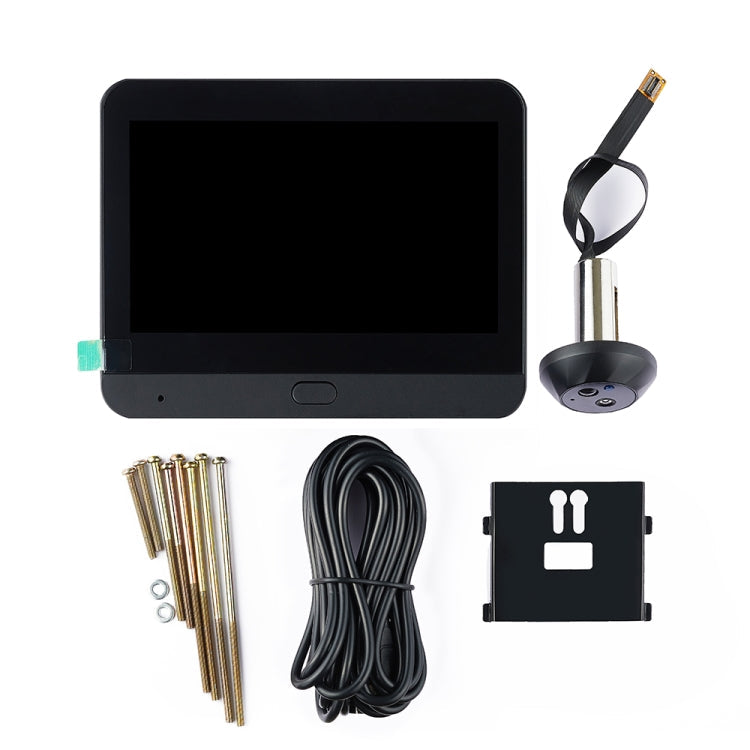 SY-35 4.3 inch Color Screen Graffiti Hidden 1080P WiFi Smart Cat Eye Video Doorbell(Black)
